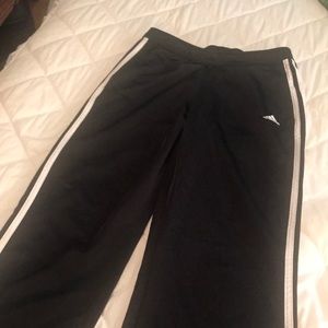 Adidas polyester track pants. Black size Small